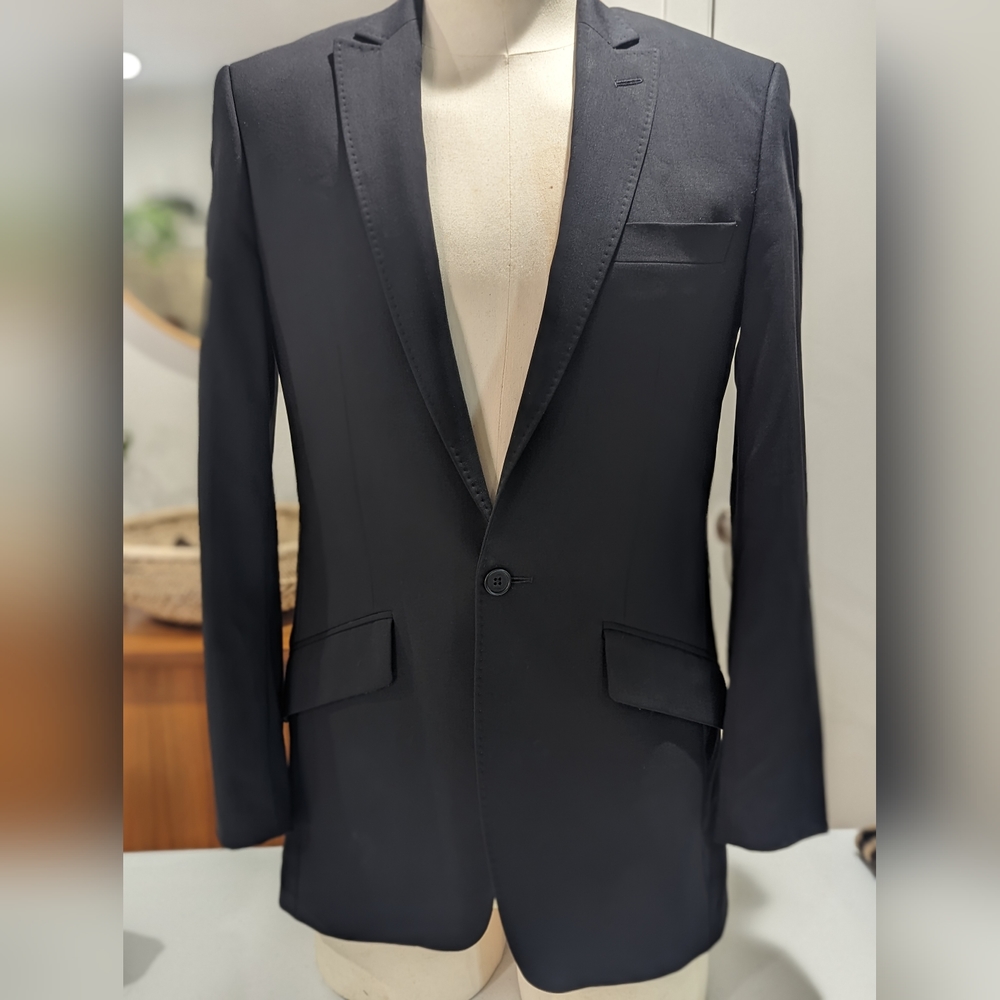 Ted Baker mens black - single button jacket 36r